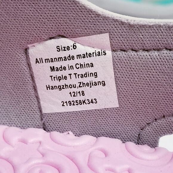 Women's Triple T Trading Gray, Pink & Teal Sports Sandals Size 6 - Picture 7 of 10